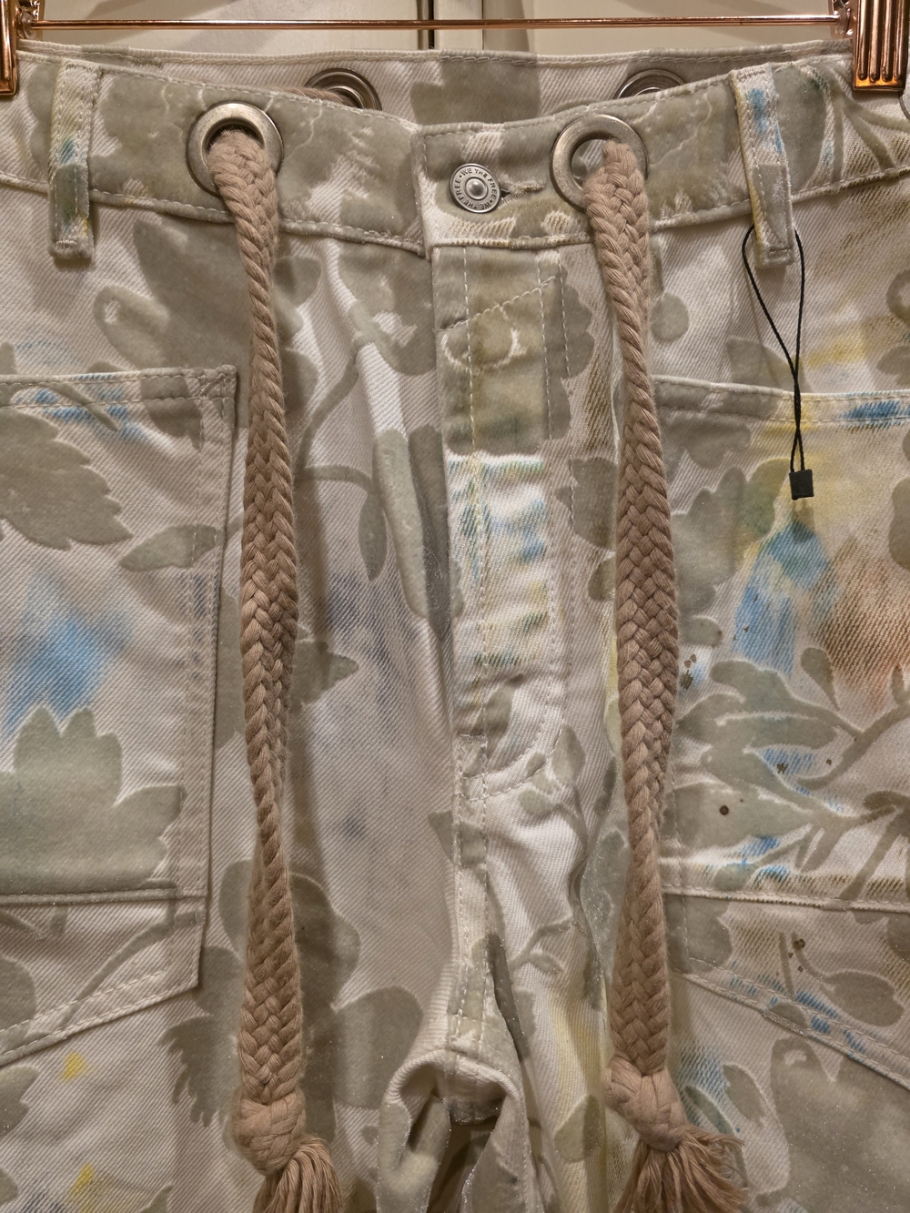 We The Free Moxie Printed Flocked Barrel Jeans - Picture 6 of 10
